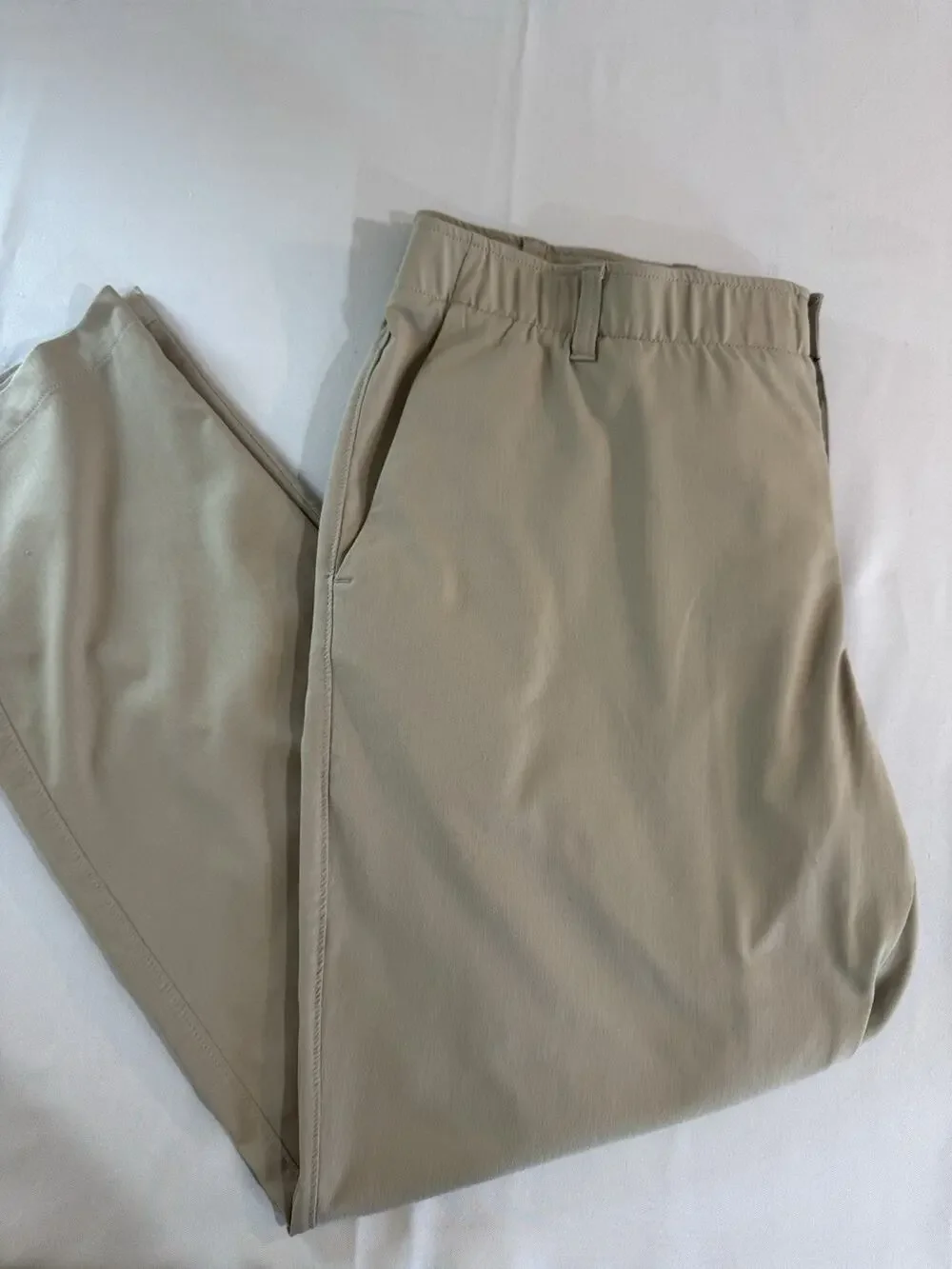 Under Armour Showdown Golf Pants Men’s 42/32 Beige Stretch Performance 0025